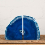 Minibeast Large Turquoise Agate Geode Bookends
